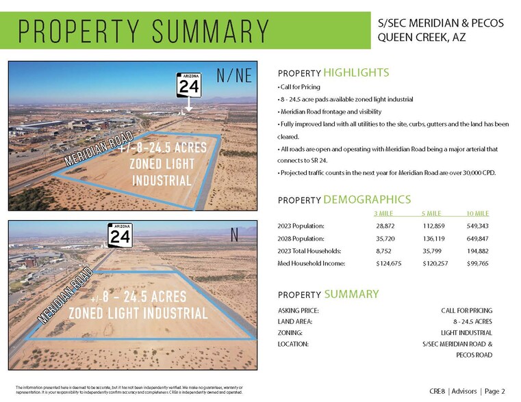 NNEC Of Germann Rd & Meridian Rd, Queen Creek, AZ for sale - Building Photo - Image 2 of 4