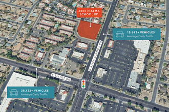 3200 N Alma School Rd, Chandler, AZ - AERIAL  map view