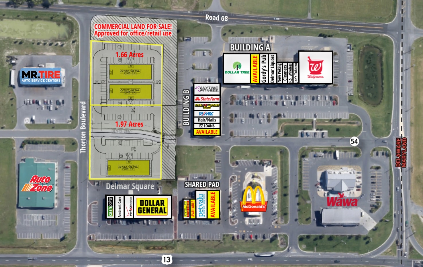 38613-38661 Sussex Hwy, Delmar, DE for lease Site Plan- Image 1 of 5
