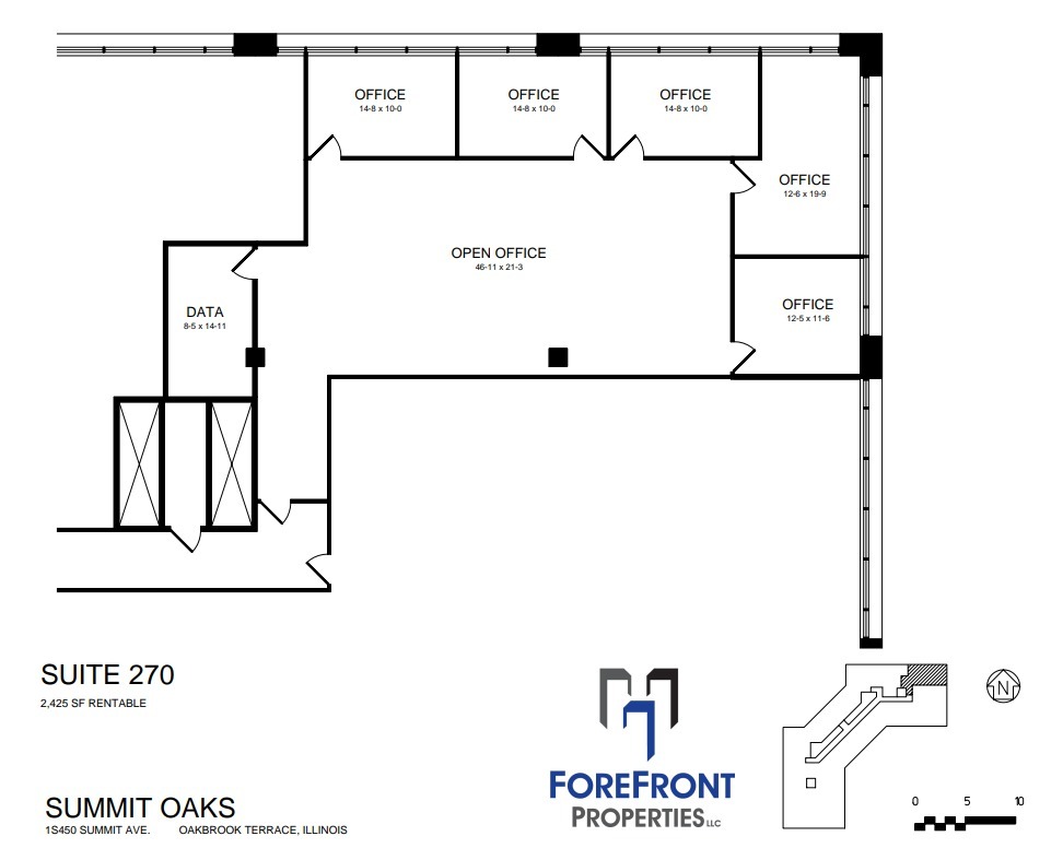 1 S 450 Summit Ave, Oakbrook Terrace, IL for lease Floor Plan- Image 1 of 1