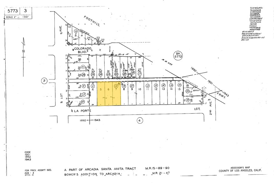 119-127 La Porte St, Arcadia, CA for lease - Plat Map - Image 2 of 2