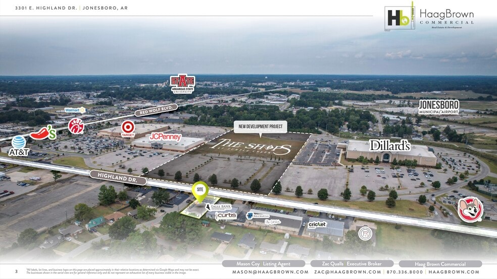 3301 E Highland Dr, Jonesboro, AR for sale - Aerial - Image 3 of 4