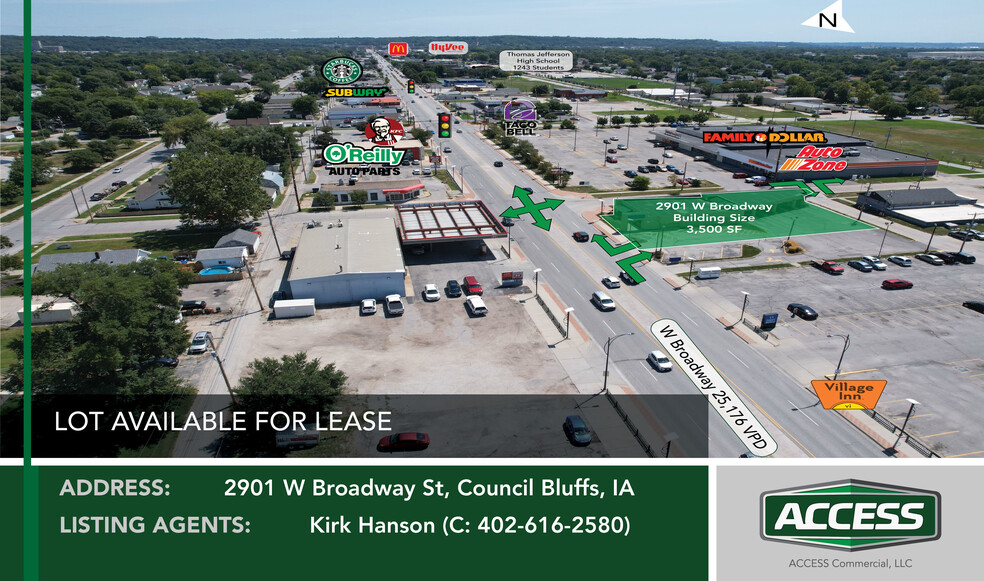 2901 W Broadway St, Council Bluffs, IA for lease - Building Photo - Image 1 of 6