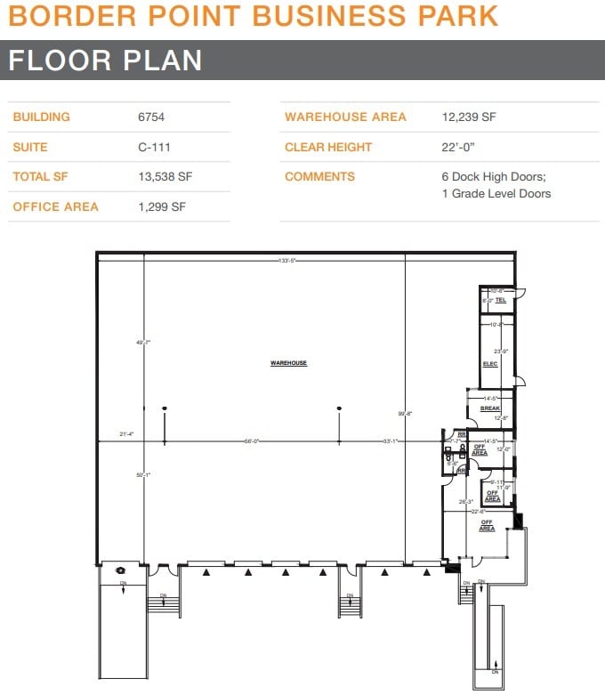 6774 Calle De Linea, San Diego, CA for lease Floor Plan- Image 1 of 2
