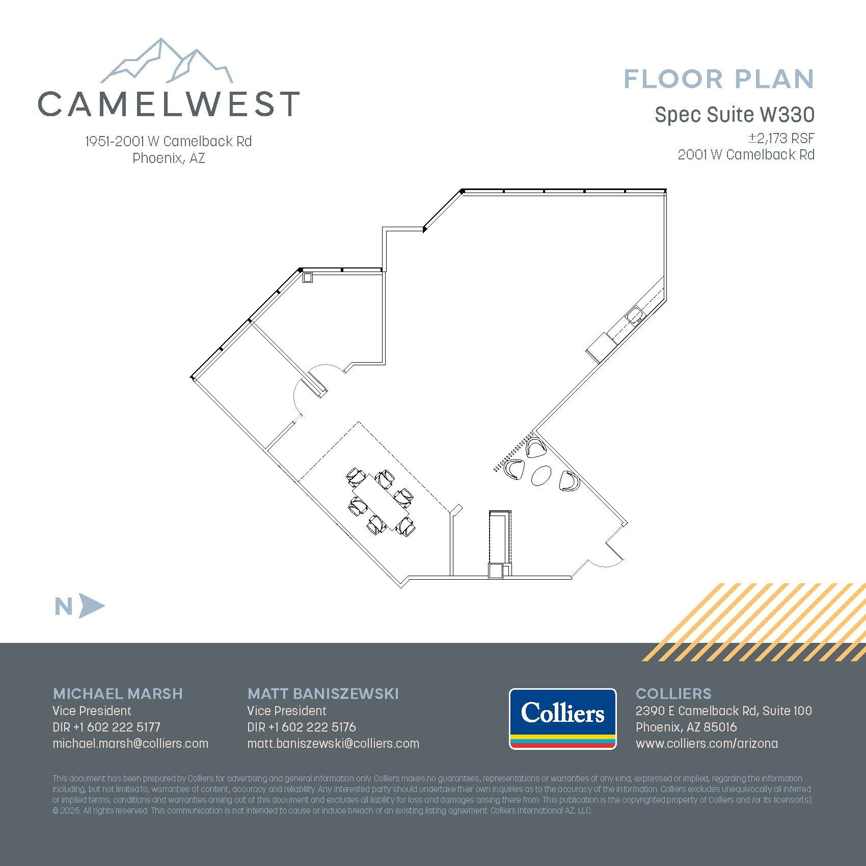2001 W Camelback Rd, Phoenix, AZ for lease Floor Plan- Image 1 of 2