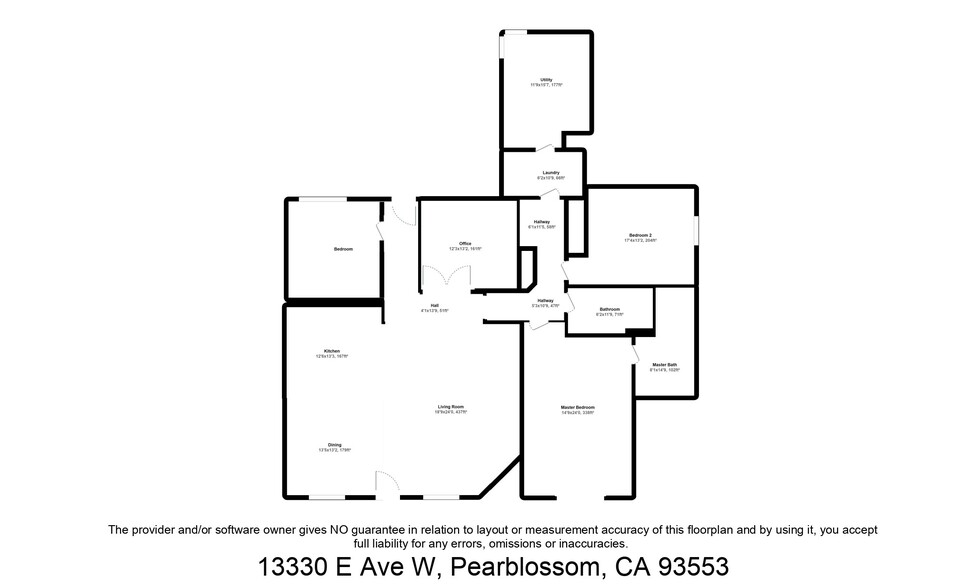 13330 E Avenue W, Pearblossom, CA for sale - Floor Plan - Image 2 of 5