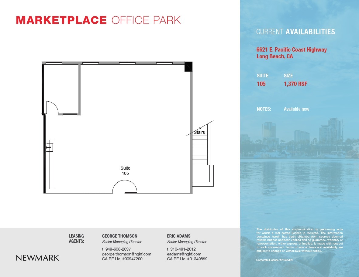 6615 E Pacific Coast Hwy, Long Beach, CA for lease Floor Plan- Image 1 of 1