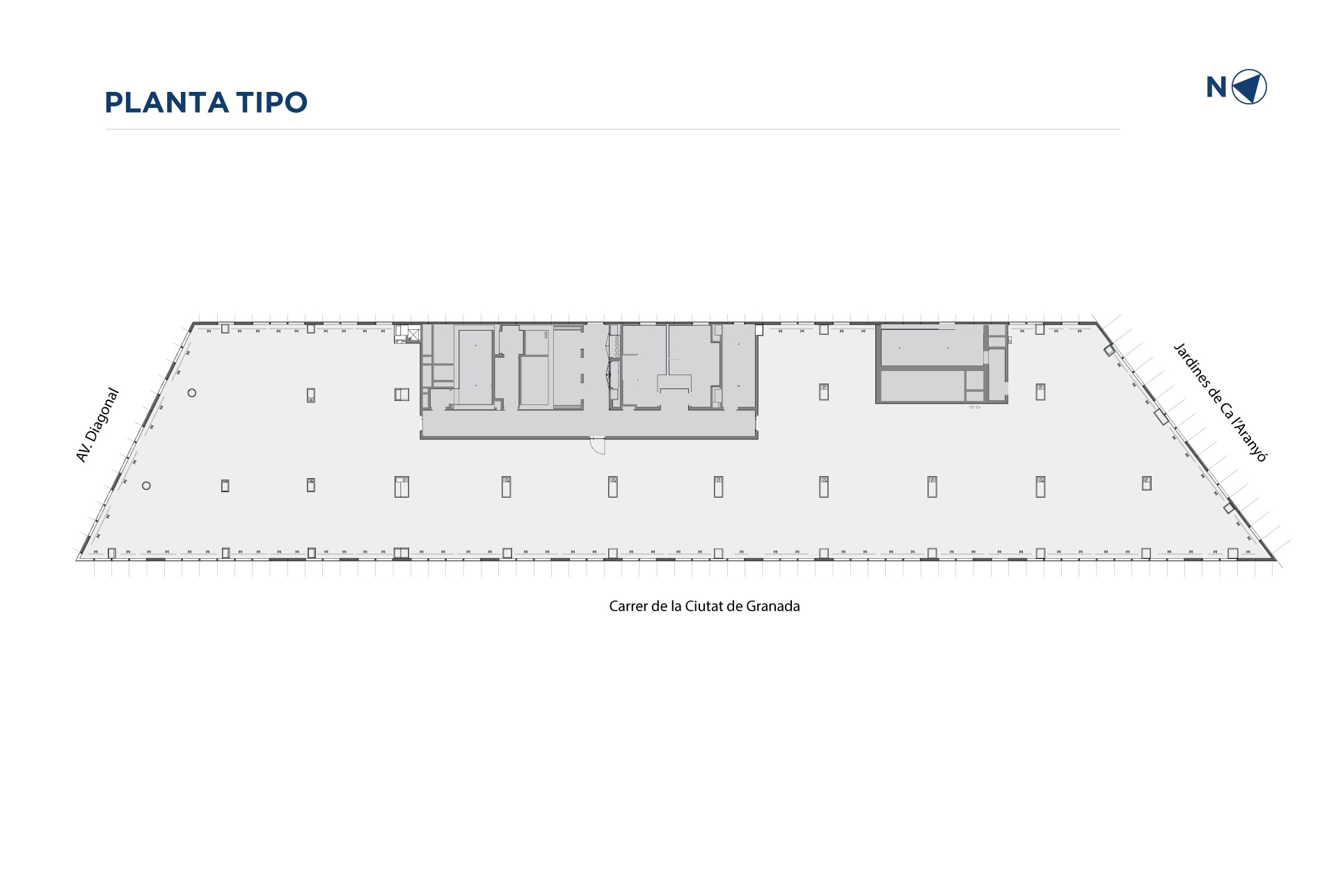 Avinguda Diagonal, 199, Barcelona, Barcelona for lease Typical Floor Plan- Image 1 of 2