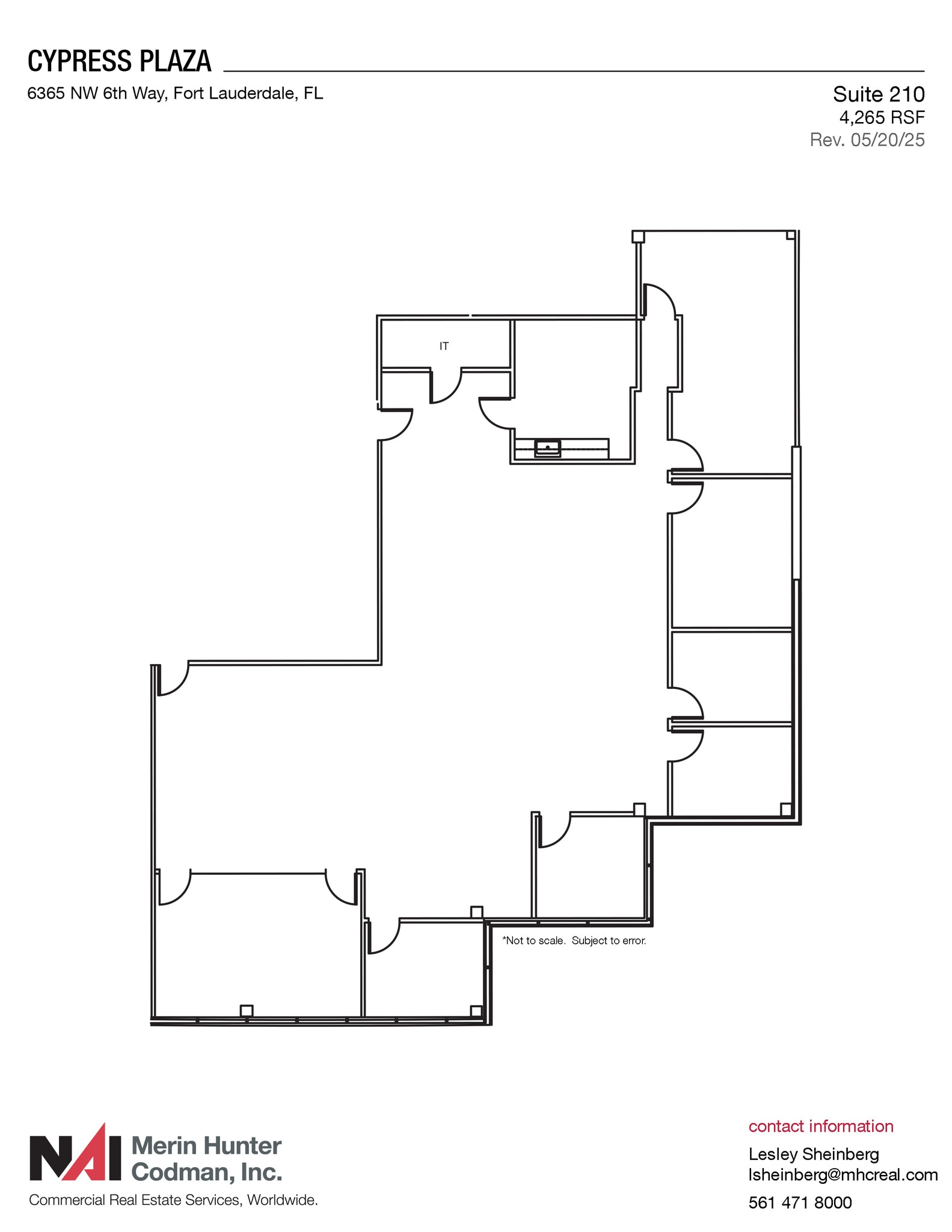 6365 NW 6th Way, Fort Lauderdale, FL for lease Floor Plan- Image 1 of 13