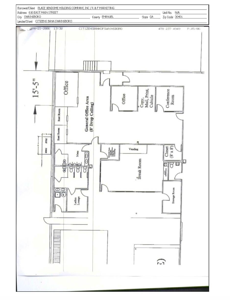 610 E Main St, Swainsboro, GA 30401 60,480 SF Swainsboro Warehouse