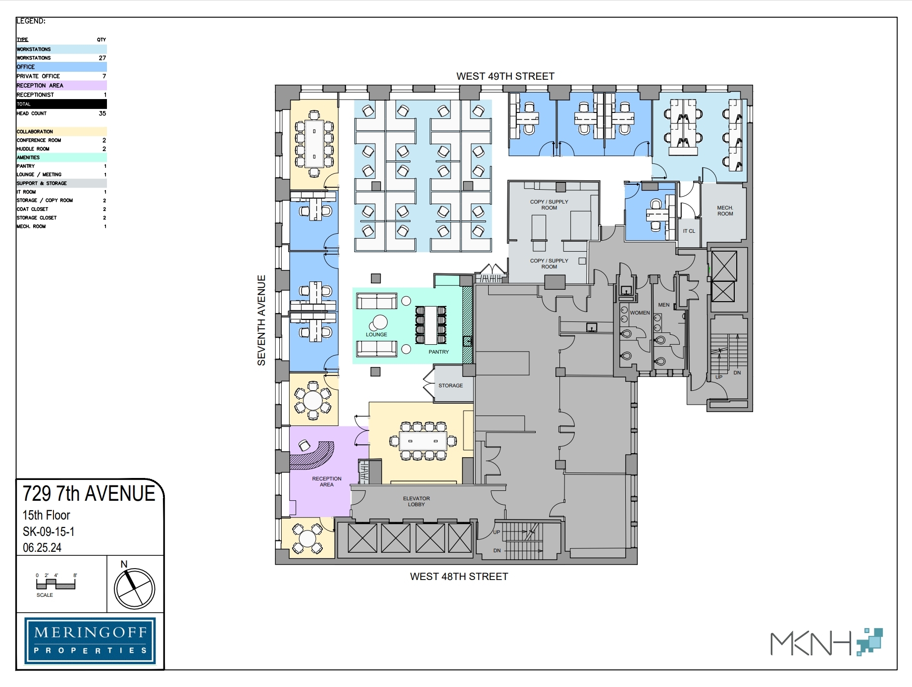 729 Seventh Ave, New York, NY for lease Floor Plan- Image 1 of 2