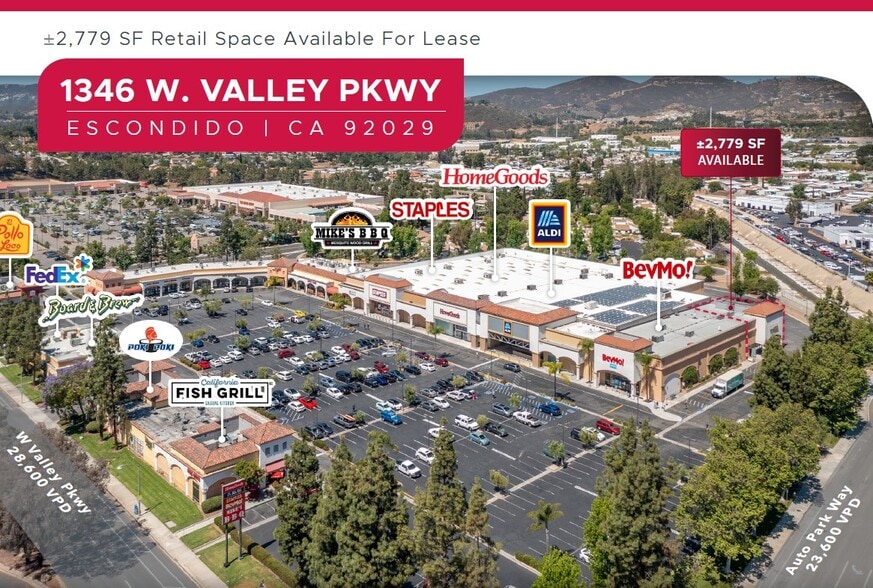 1346-1358 W Valley Pky, Escondido, CA for lease - Building Photo - Image 1 of 5