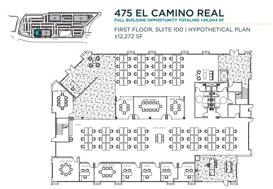 481-495 El Camino Real, Santa Clara, CA for lease Floor Plan- Image 1 of 1