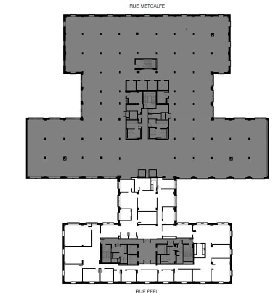 1555 Rue Peel, Montréal, QC for lease Floor Plan- Image 1 of 3