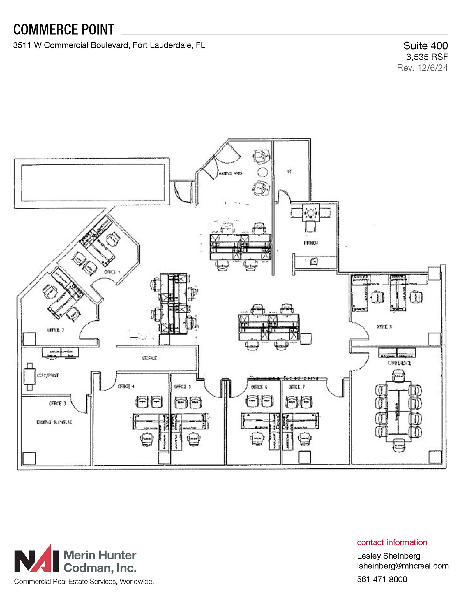 3511 W Commercial Blvd, Fort Lauderdale, FL for lease Floor Plan- Image 1 of 1