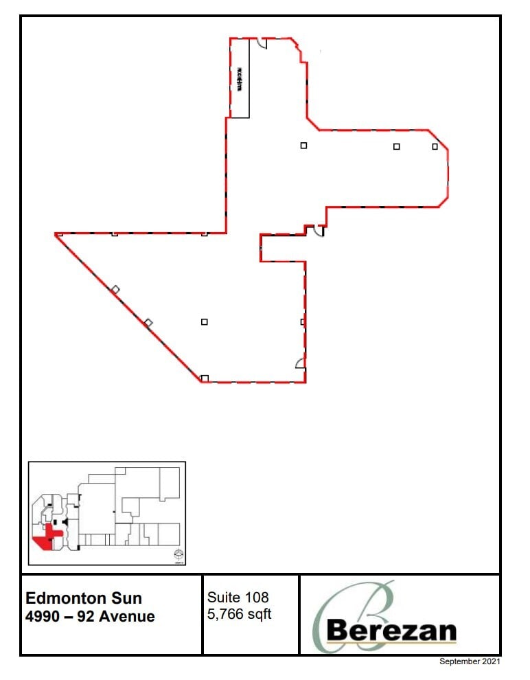 4960-4990 92 Ave NW, Edmonton, AB for lease Floor Plan- Image 1 of 1