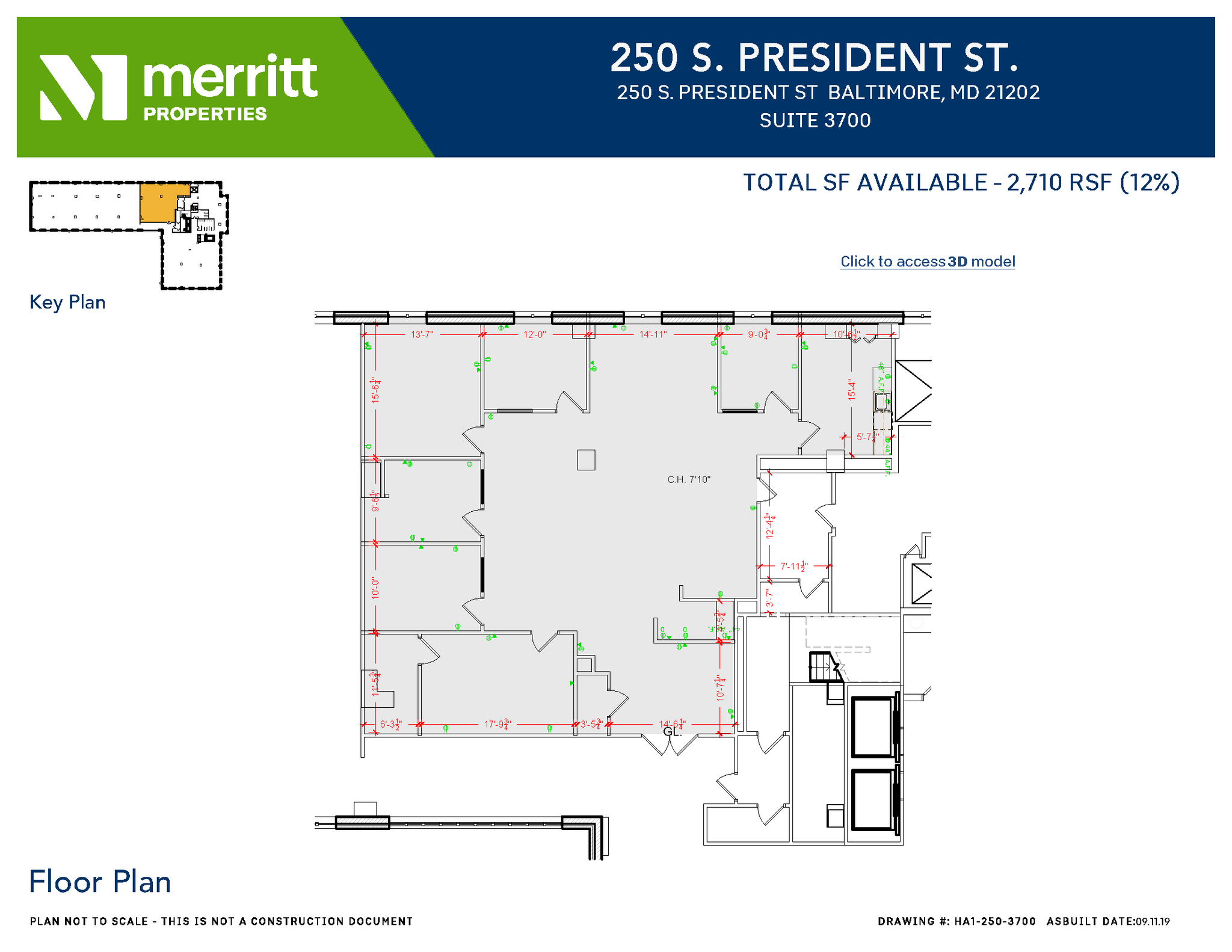 729 E Pratt St, Baltimore, MD for lease Floor Plan- Image 1 of 1