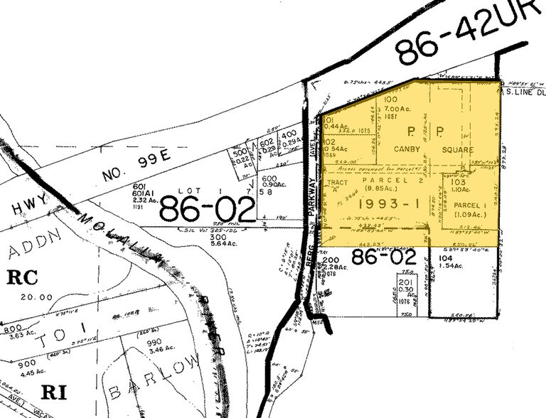 1025-1061 SW 1st Ave, Canby, OR for sale - Plat Map - Image 1 of 1