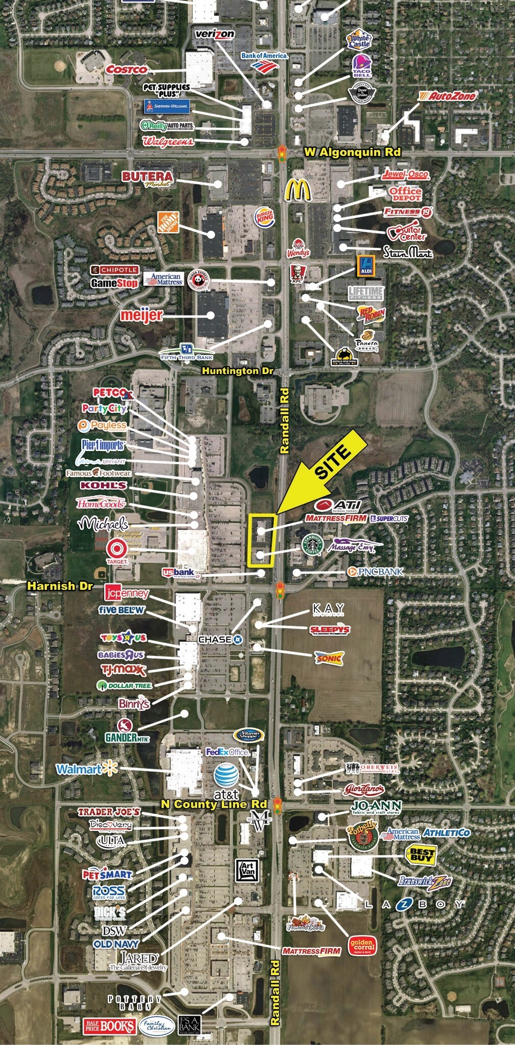 790 S Randall Rd, Algonquin, IL for sale Aerial- Image 1 of 1