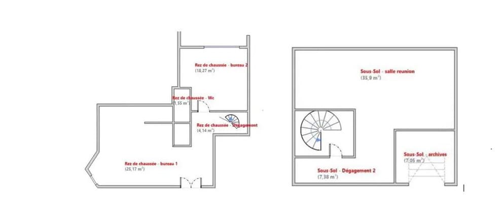 Office in Lyon for sale - Floor Plan - Image 1 of 5