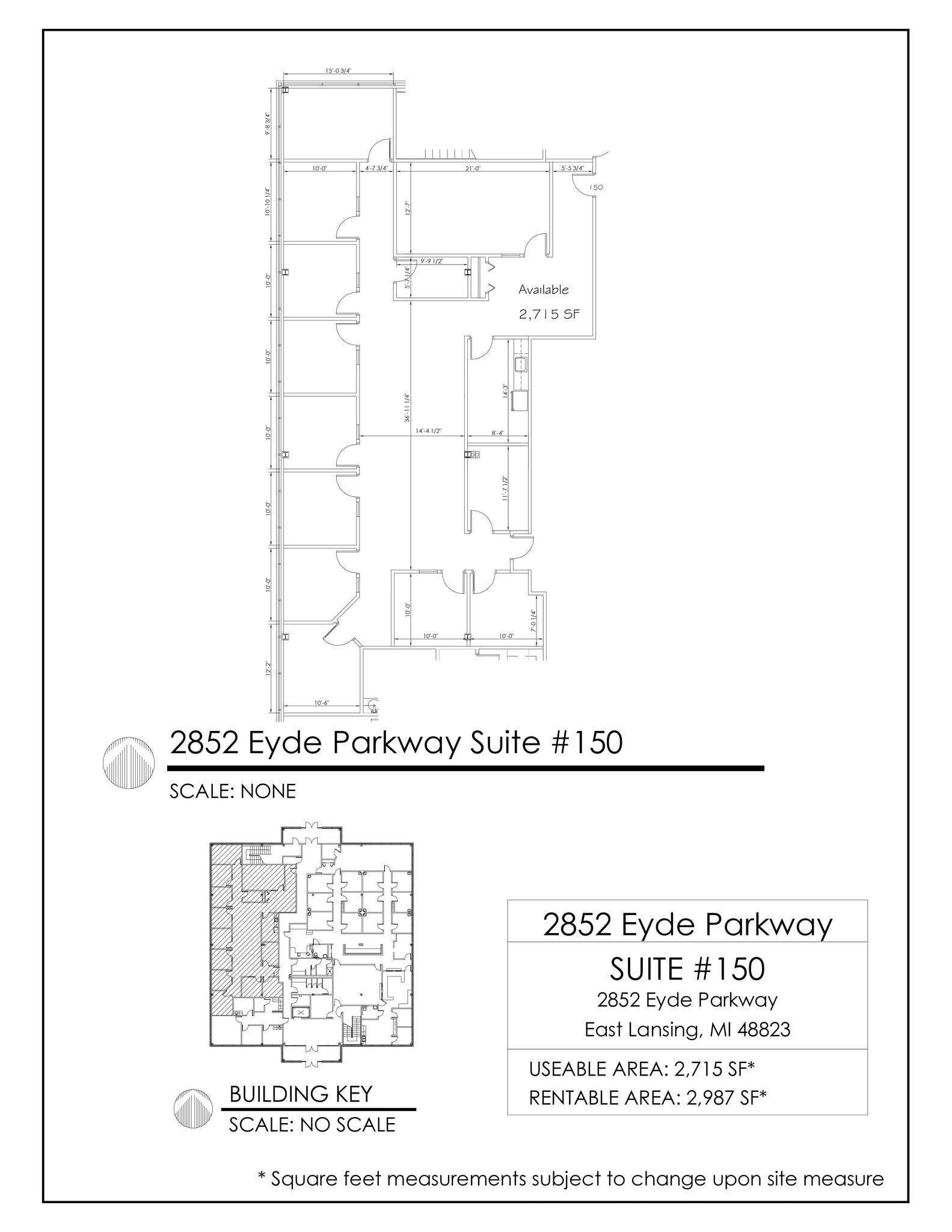 2852 Eyde Pky, East Lansing, MI for lease Site Plan- Image 1 of 1