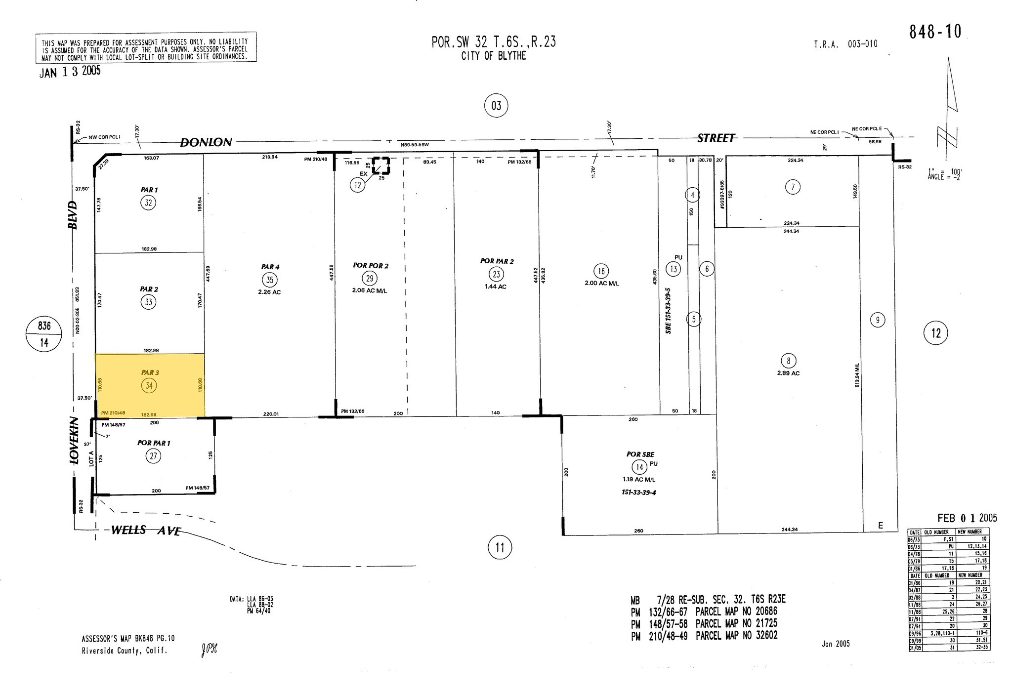 332 S Lovekin Blvd, Blythe, CA for sale Plat Map- Image 1 of 1