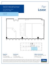 5433 Westheimer Rd, Houston, TX for lease Floor Plan- Image 1 of 1