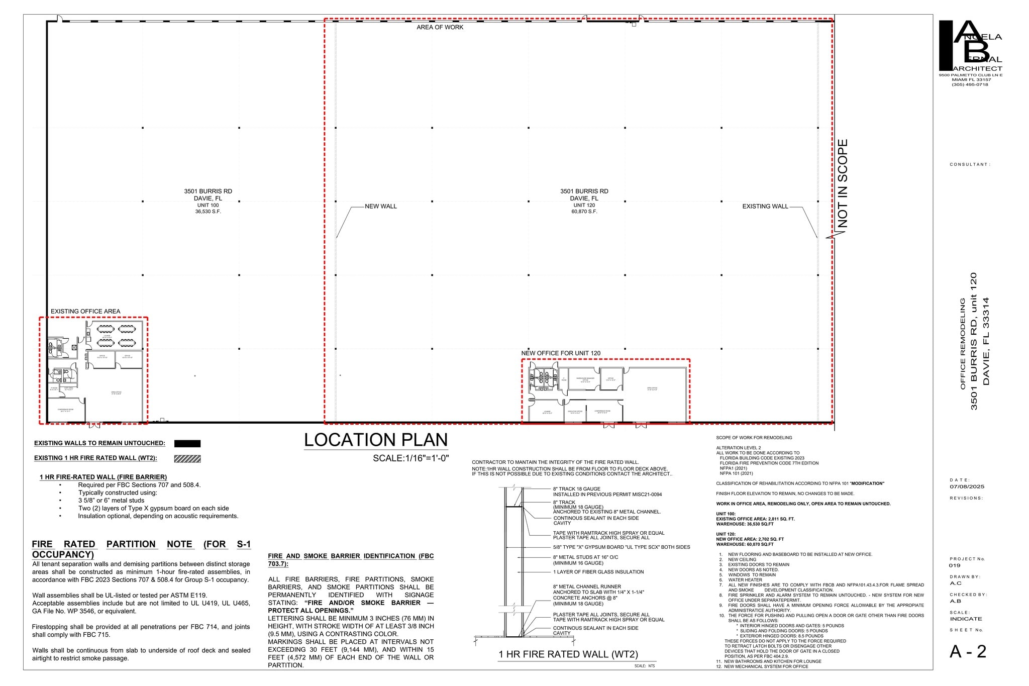 3501 Burris Rd, Davie, FL for lease Site Plan- Image 1 of 2