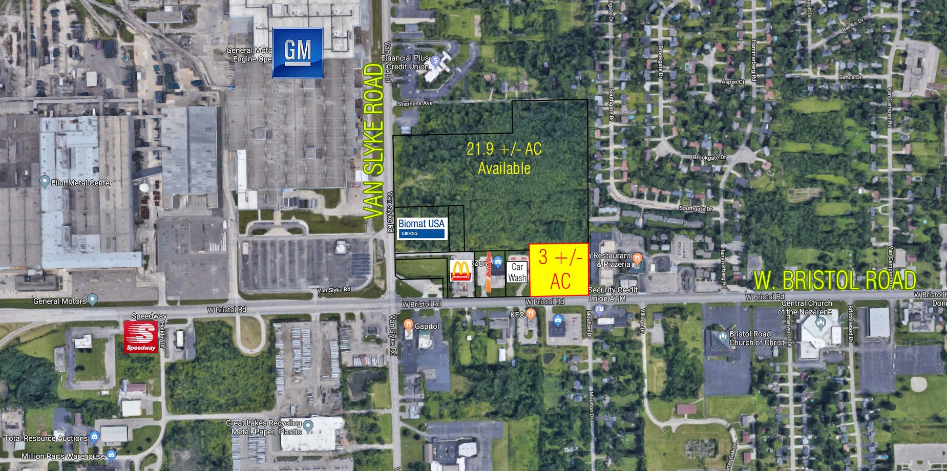 W Bristol Rd, Flint, MI for sale Aerial- Image 1 of 1