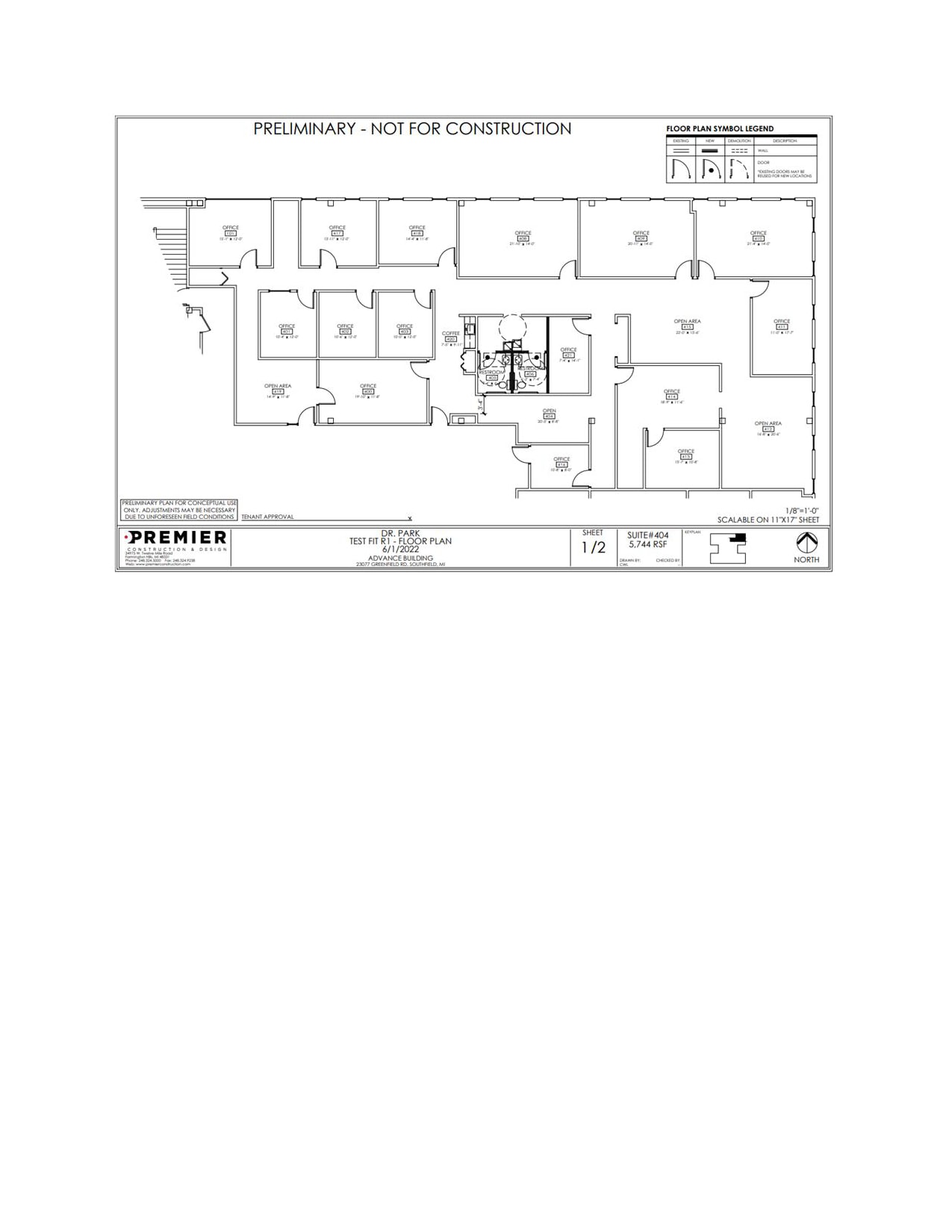 23077 Greenfield Rd, Southfield, MI for lease Floor Plan- Image 1 of 1
