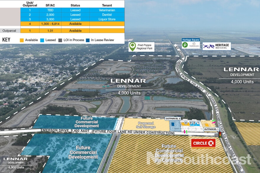 St Johns Heritage & Emerson Drive, Palm Bay, FL for lease - Building Photo - Image 2 of 6