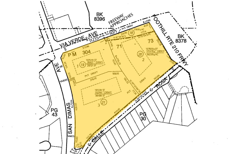 180 E Via Verde, San Dimas, CA for lease - Plat Map - Image 2 of 2