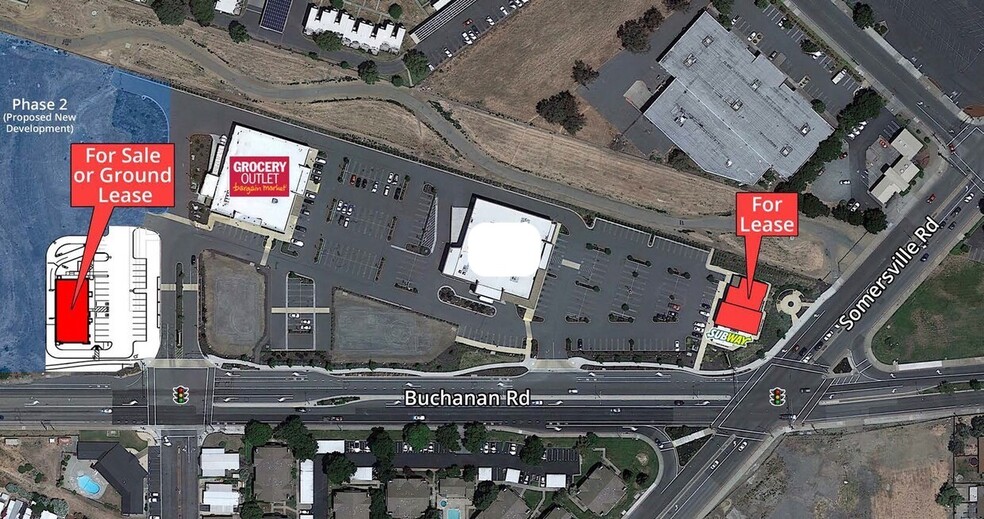 NWC Buchanan Rd & Sommersvill Rd, Antioch, CA for lease - Aerial - Image 3 of 4