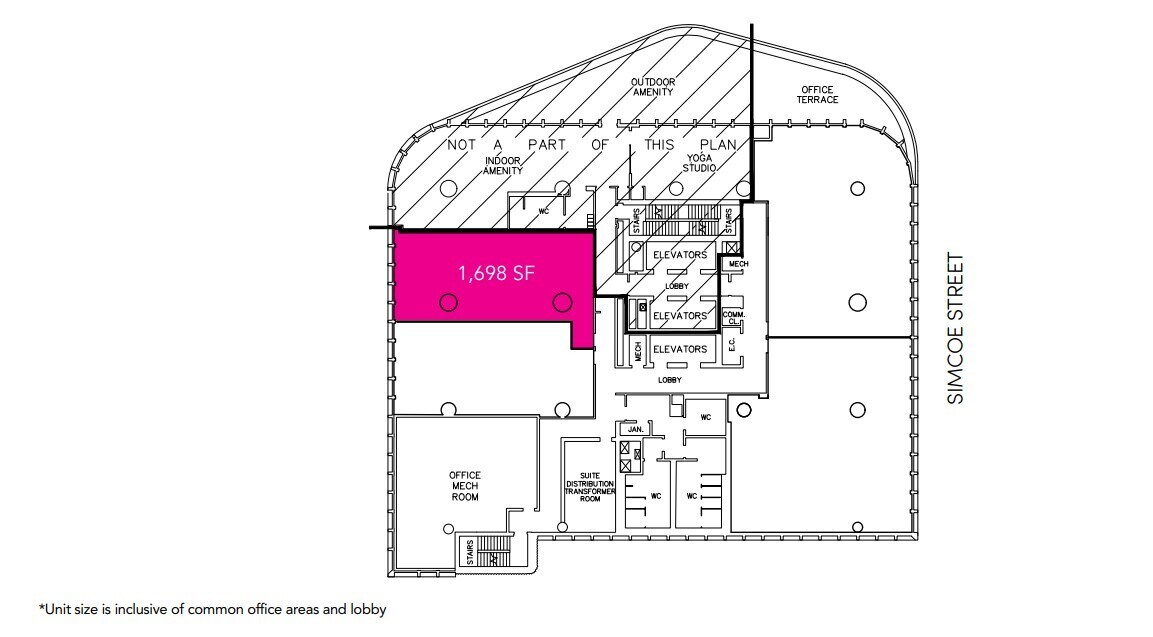 234 Simcoe St, Toronto, ON M5T 1T4 - Unit 2 - - Floor Plan - Image 1 of 1