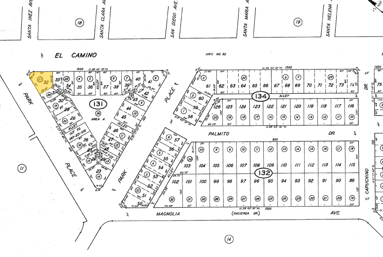 1699 El Camino Real, Millbrae, CA for lease - Plat Map - Image 3 of 28