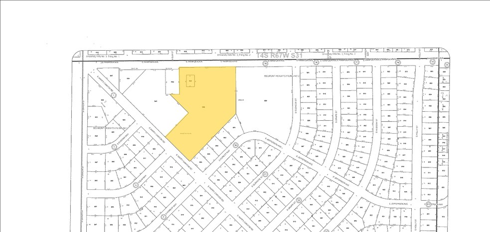 4950-5074 E Hampden Ave, Denver, CO for lease - Plat Map - Image 2 of 13