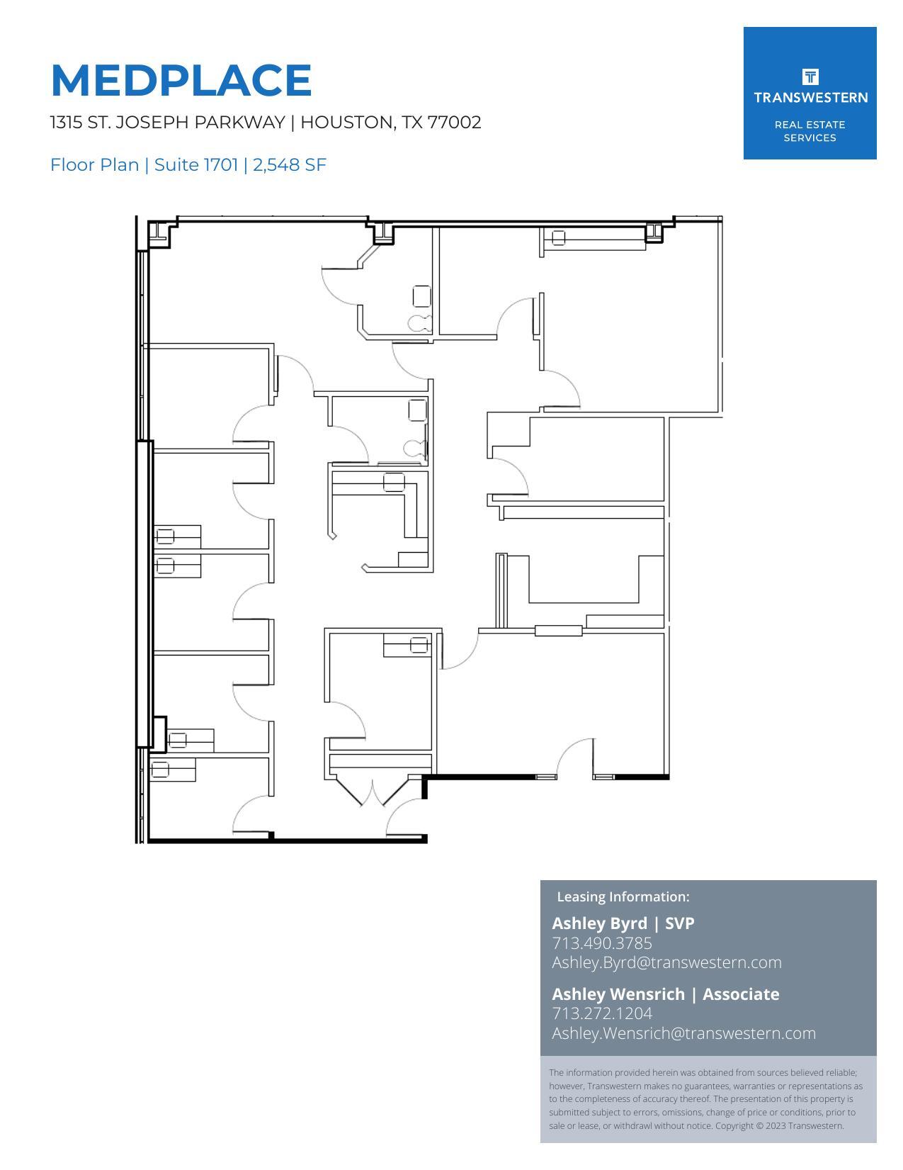 1315 St Joseph Pky, Houston, TX for lease Floor Plan- Image 1 of 1