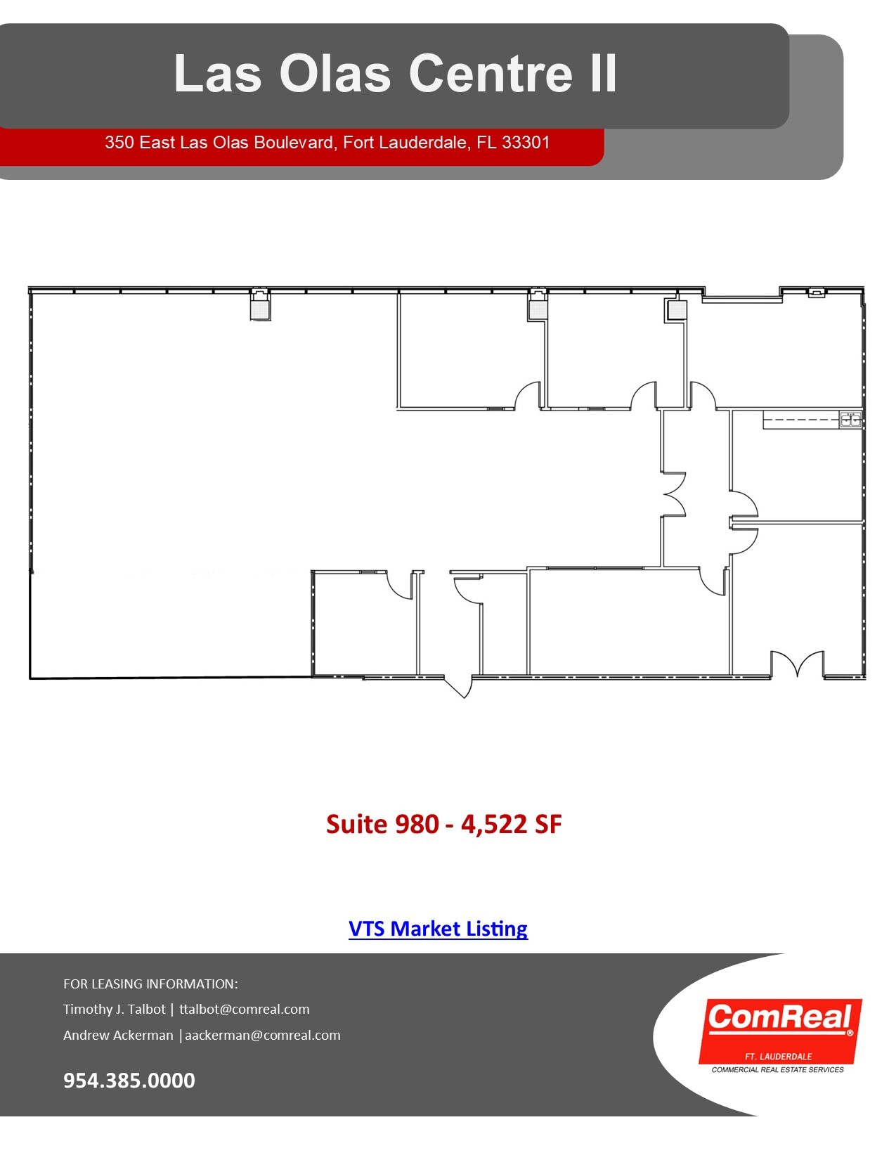 350 E Las Olas Blvd, Fort Lauderdale, FL for lease Floor Plan- Image 1 of 1