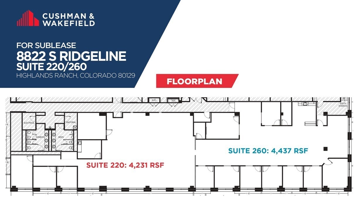 8822 S Ridgeline Blvd, Highlands Ranch, CO for lease Floor Plan- Image 1 of 1