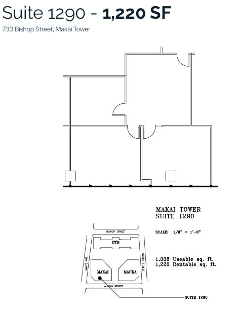 733 Bishop St, Honolulu, HI for lease Floor Plan- Image 1 of 1