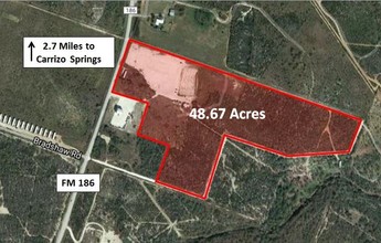 3357 FM, Carrizo Springs, TX - aerial  map view