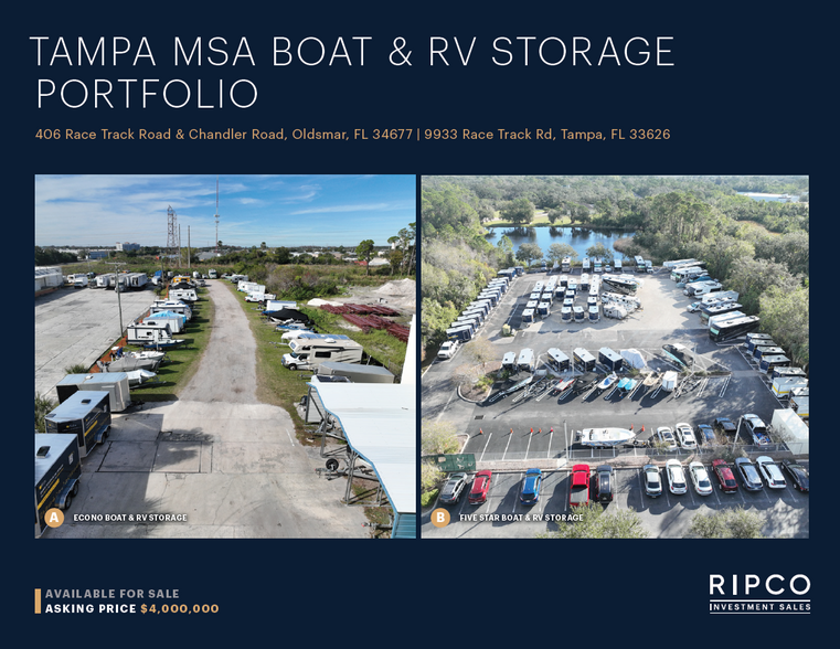 Tampa MSA Boat & RV Storage Portfolio portfolio of 2 properties for sale on LoopNet.com - Building Photo - Image 1 of 7