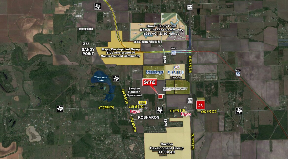 FM 1462, Rosharon, TX for sale Aerial- Image 1 of 1