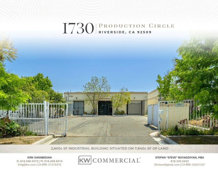 1730 Production Cir, Jurupa Valley, CA for sale - Building Photo - Image 1 of 16