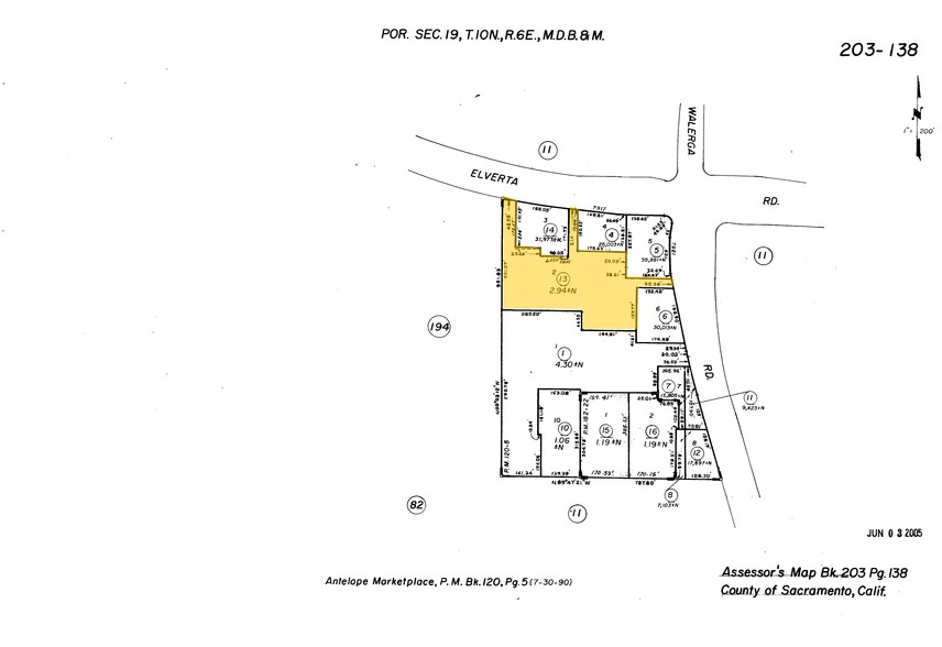 7905-7909 Walerga Rd, Antelope, CA for lease - Plat Map - Image 2 of 5