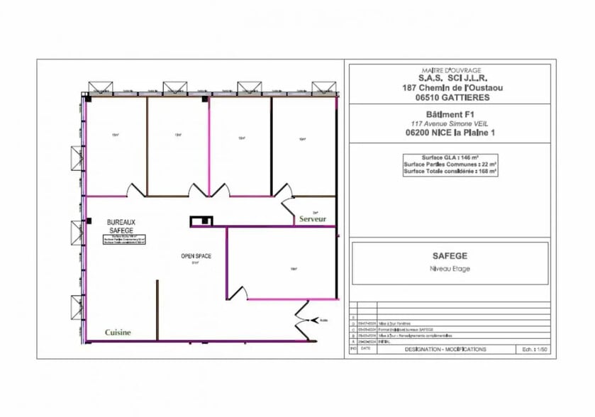 Office in Nice for lease - Floor Plan - Image 3 of 4
