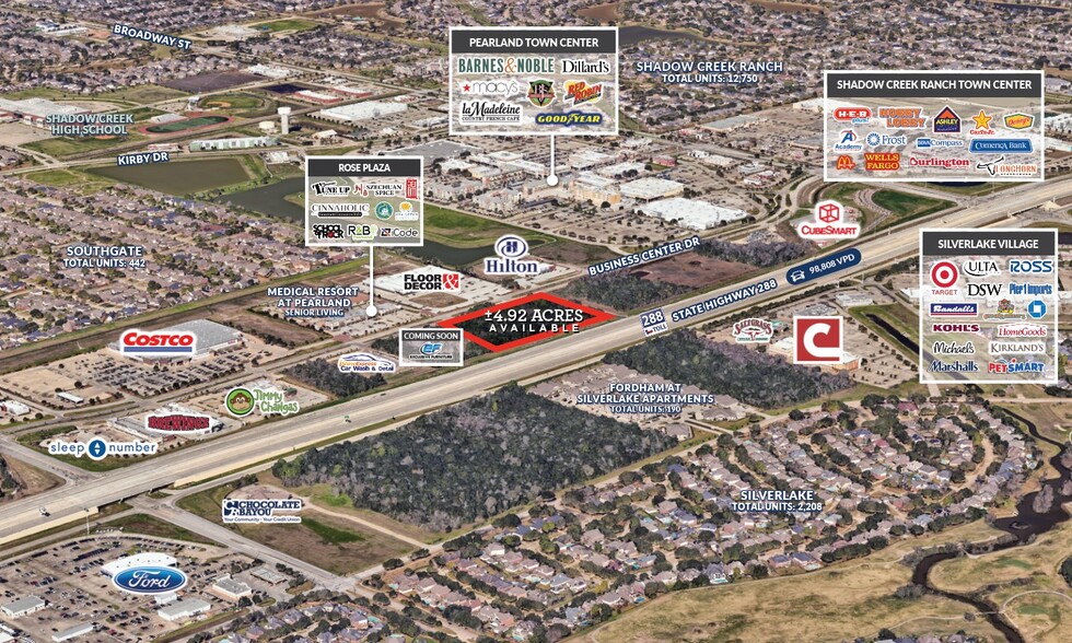 SH288 & Business Center Dr, Pearland, TX for sale - Aerial - Image 1 of 2