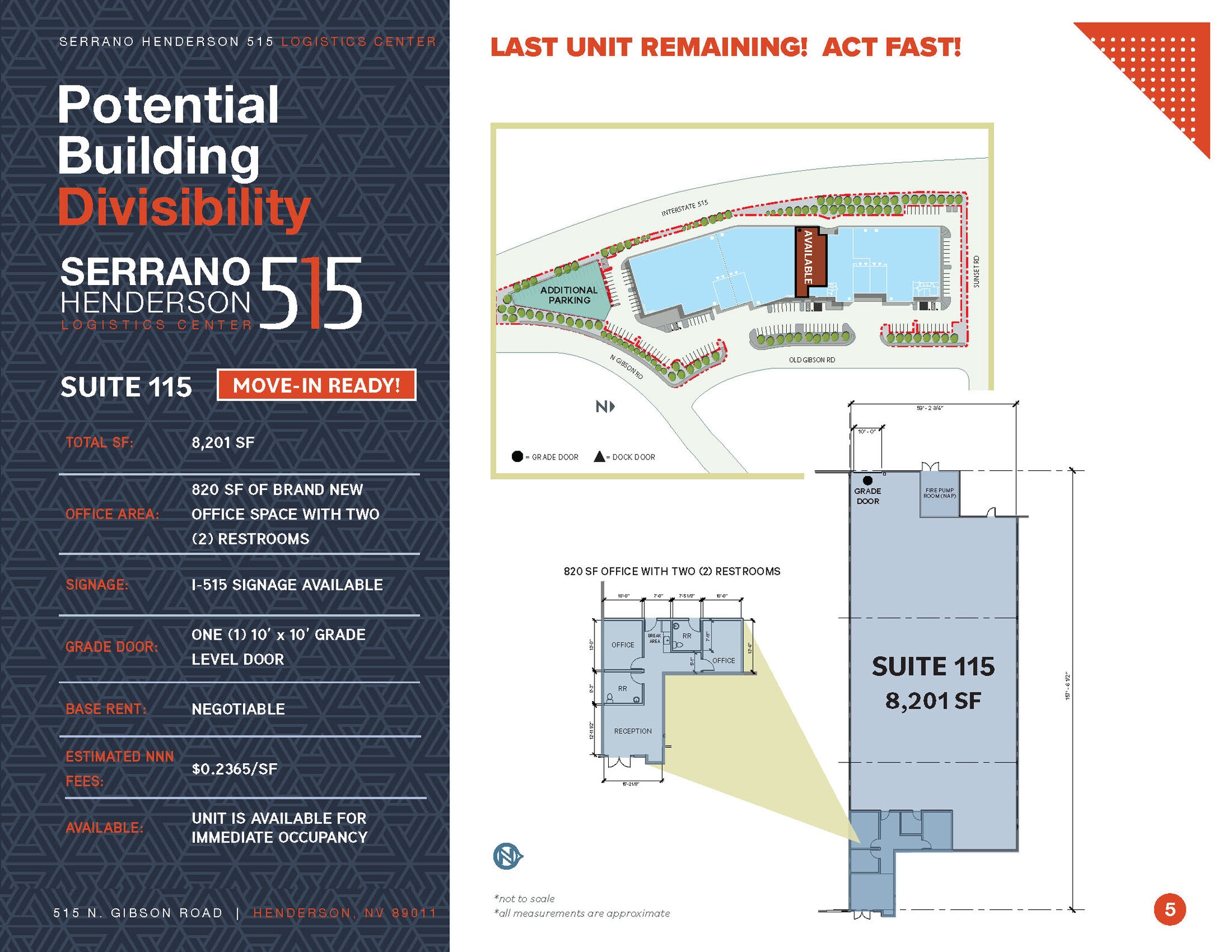 515 N Gibson Rd, Henderson, NV for lease Floor Plan- Image 1 of 1