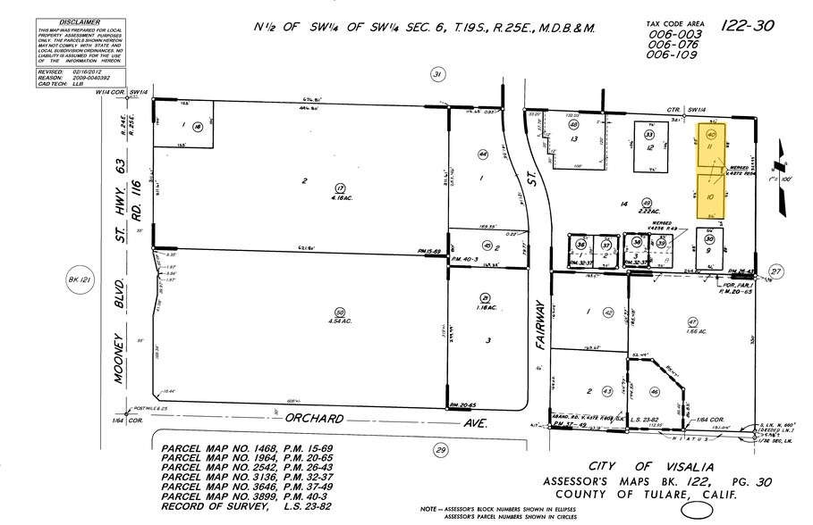 3300 S Fairway St, Visalia, CA for lease - Plat Map - Image 3 of 3