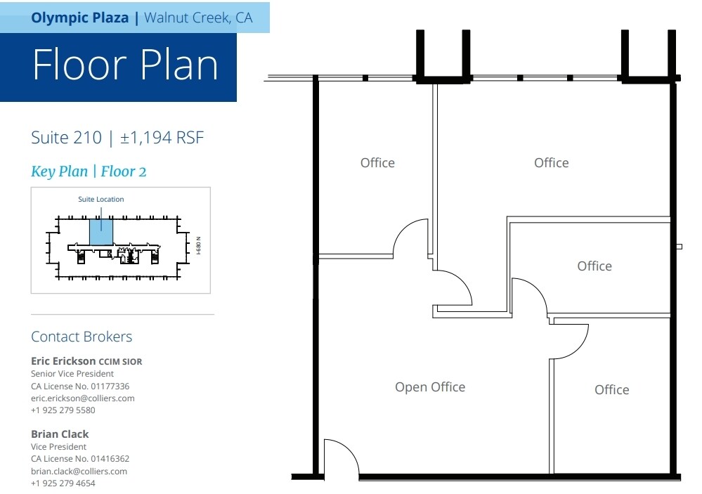 1910 Olympic Blvd, Walnut Creek, CA for lease Floor Plan- Image 1 of 1